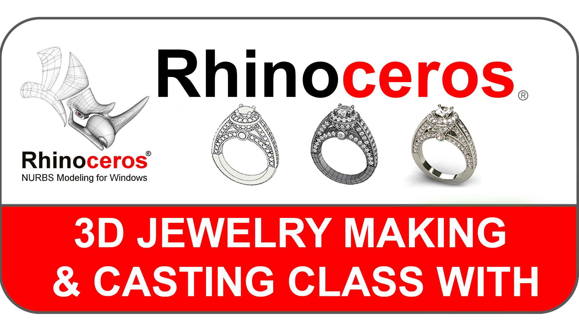 3D Rhino Jewelry Design & Casting
